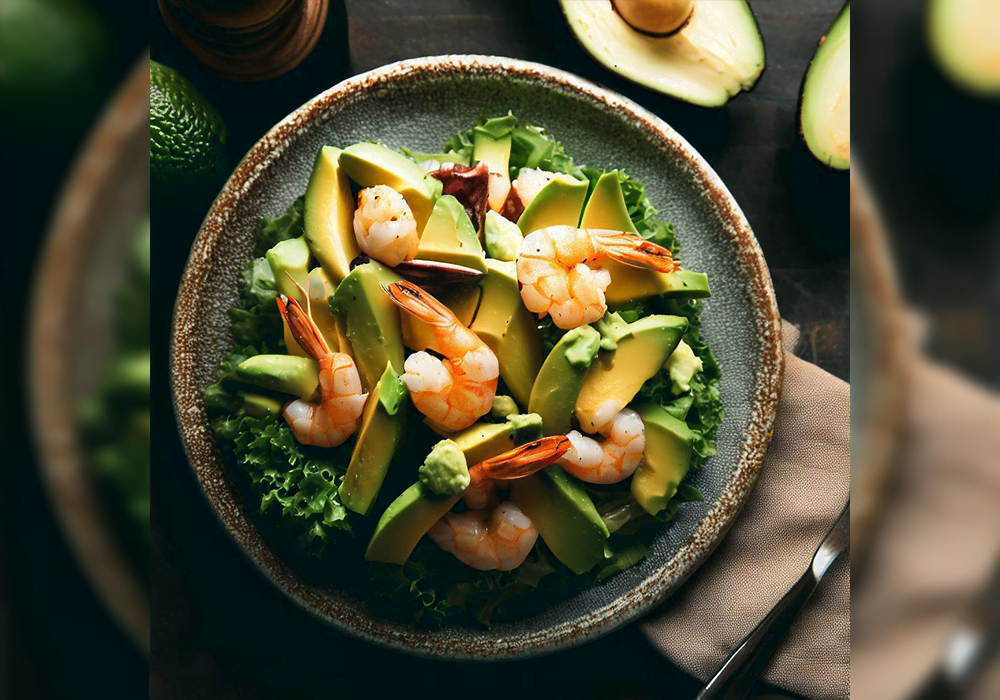 Salade avocat aux crevettes