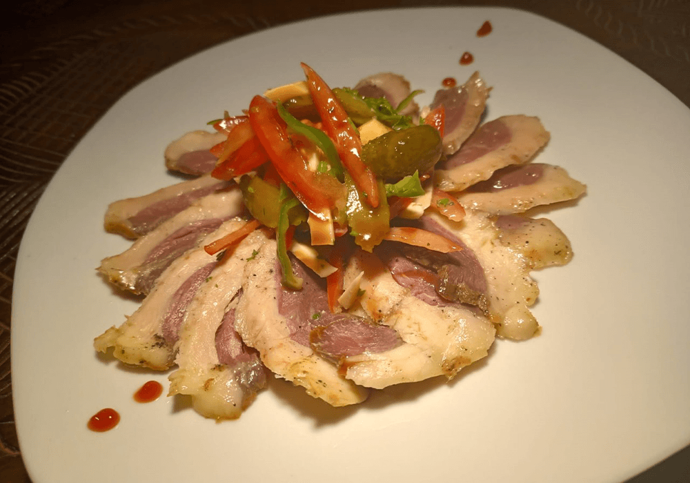 Carpaccio de magret fumé