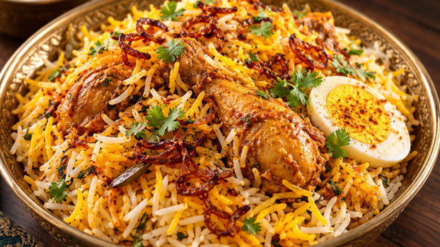 Biryani de poulet au riz basmati et œuf — Quantum Isoraka