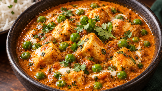 Paneer et petits pois en sauce tomate épicée — Quantum Isoraka